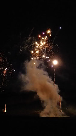 Fireworks in the night sky. Fireworks in the night sky.の写真素材