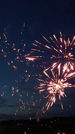 fireworks in the night sky, close up of fireworks in the night skyの写真素材