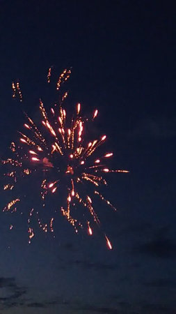 fireworks in the night sky, close up of a fireworkの写真素材