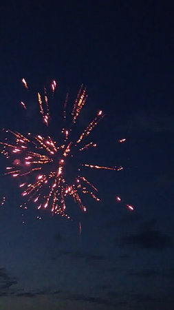 fireworks in the night sky at bangkok,Thailand.の写真素材