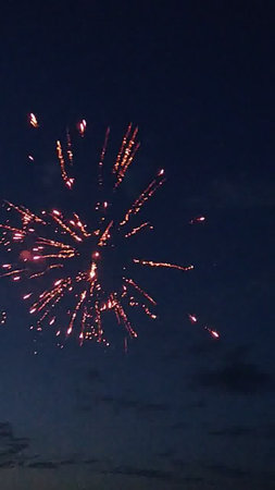 fireworks in the night sky, very nice colorful firework close upの写真素材