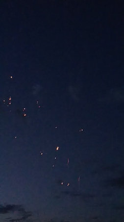 Fireworks in the night sky. Fireworks in the night sky.の写真素材