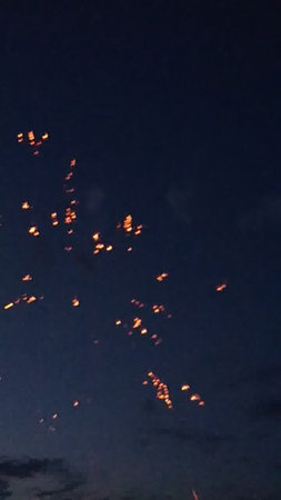 fireworks in the night sky, photo as a background, digital imageの写真素材