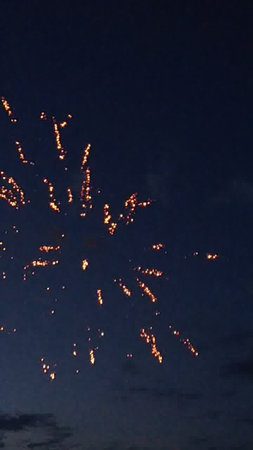 fireworks in the night sky at the end of the year.の写真素材