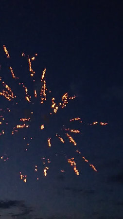 fireworks in the night sky, close up of fireworks in the night skyの写真素材