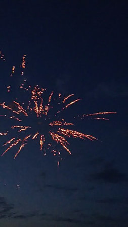 fireworks in the night sky, close up of a fireworkの写真素材