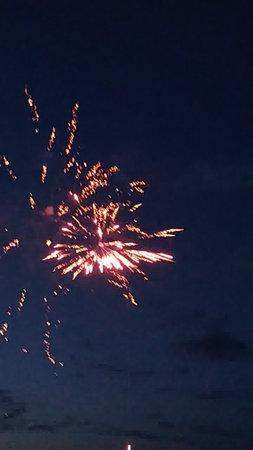 Fireworks in the night sky, beautiful fireworks in the night skyの写真素材