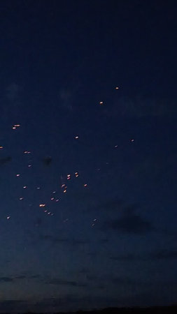 Fireworks in the night sky. Fireworks in the night sky.の写真素材