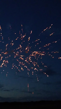 fireworks in the night sky, many fireworks in the night skyの写真素材