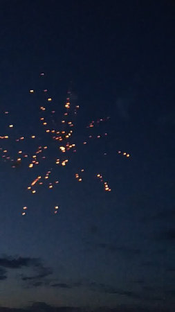 fireworks in the night sky, fireworks in the night skyの写真素材