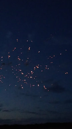 Fireworks in the night sky. Fireworks in the night sky.の写真素材