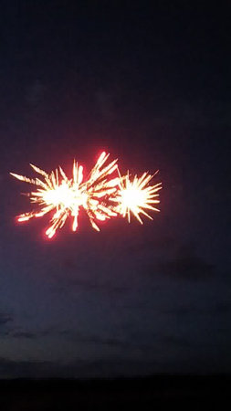 fireworks in the night sky, beautiful fireworks in the night skyの写真素材