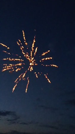 Fireworks in the night sky, holiday, new year, celebrationの写真素材