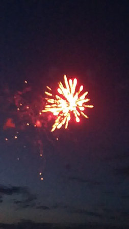Fireworks in the night sky. Fireworks in the night sky.の写真素材