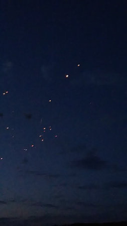 Fireworks in the night sky. Fireworks in the night sky.の写真素材