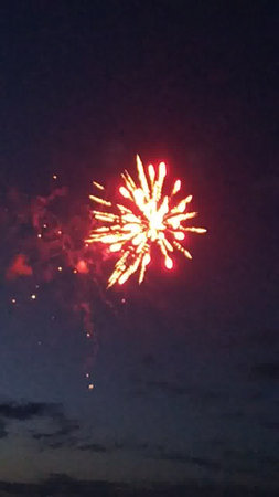 Fireworks in the night sky. Fireworks in the night sky.の写真素材
