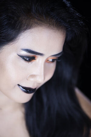 pretty Asian woman with beautiful make upの写真素材