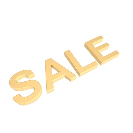 Sale - gold sign. 3d generated photo rendering.の写真素材