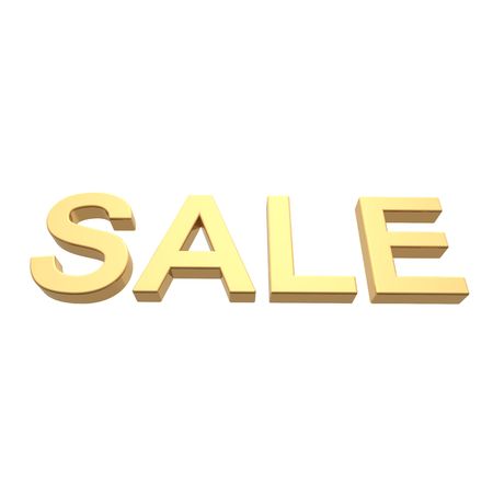 Sale - gold sign. 3d generated photo rendering.の写真素材