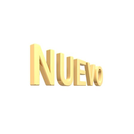 Spanish new sign isolated on white. Computer generated 3D photo renderingの写真素材