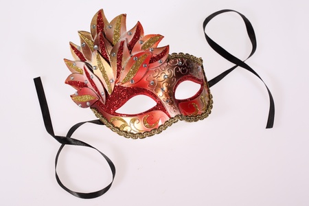 Carnival Venetian mask isolated on white backgroundの写真素材