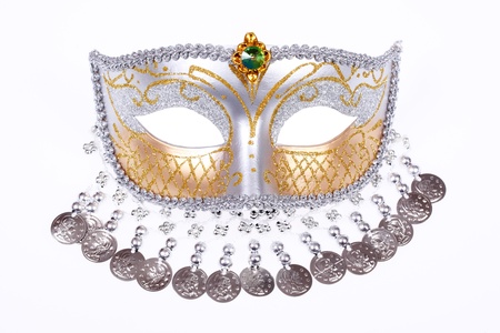 Carnival Venetian mask isolated on white backgroundの写真素材