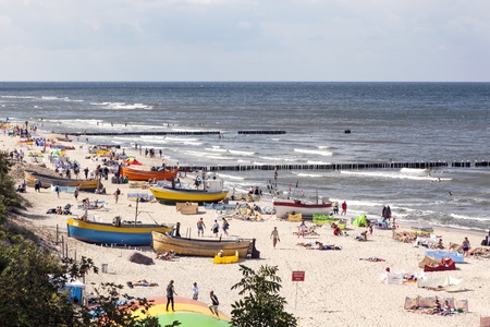 Baltic sea at summer day  Niechorze, Poland, Europeのeditorial素材