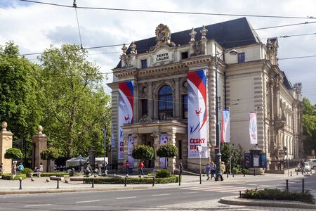 Wroclaw, Poland. Friday 8th June 2012. The official Euro 2012 Czech Fan Zone in Wroclaw,のeditorial素材
