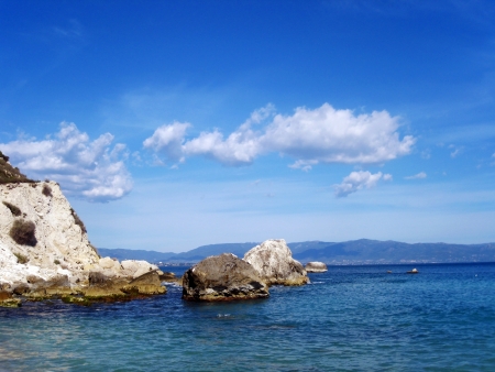 Sea of Sardinia, Cagliari, Italyの写真素材