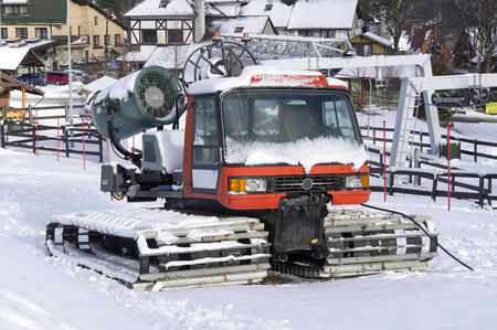 Ratrak for snow removal ready for ski season の写真素材