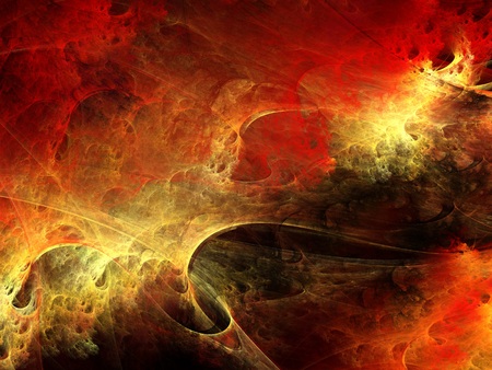 Abstract shapes made of fractal textures.