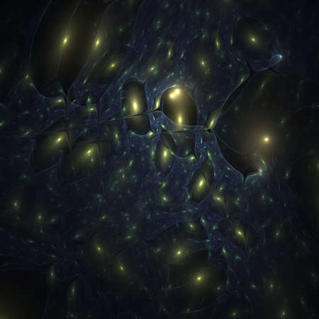 Abstract shapes made of fractal textures.
