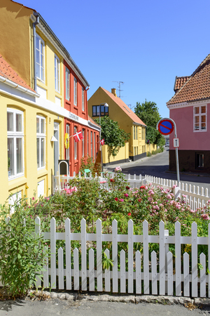 Typical architecture in Svaneke on Bornholm Island, Denmarkのeditorial素材