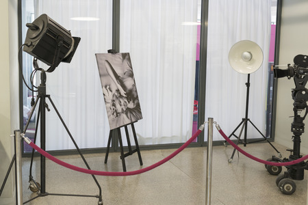 An exhibition of photographs Milton H. Green's "Good Morning Marilyn" on 19 July 2015 in Wroclaw, Poland. The photos were bought at auction by DESA to Wroclaw Enterprise Hall of the People.のeditorial素材