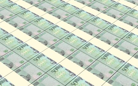 Libyan dinar bills stacked background. Computer generated 3D photo rendering.