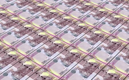 Botswana pula bills stacked background. Computer generated 3D photo rendering.