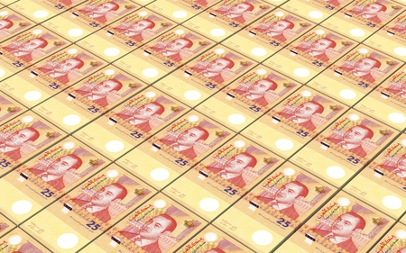 Moroccan dirhams bills stacked background. Computer generated 3D photo rendering.