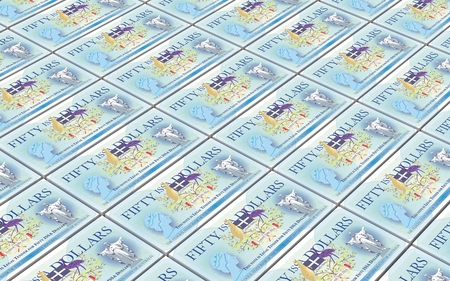 Independent Sovereign State of Australia bills stacks background. Computer generated 3D photo...