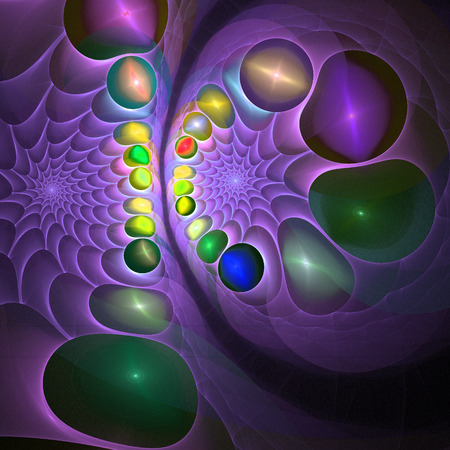 Abstract shapes made of fractal textures.の写真素材