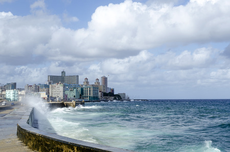 Malecon - famous promenade in Havana, Cubaのeditorial素材