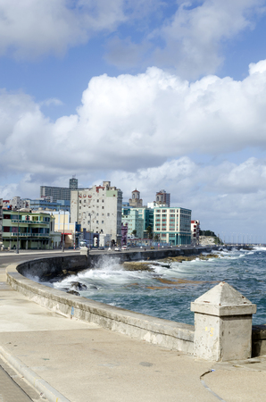 Malecon - famous promenade in Havana, Cubaのeditorial素材