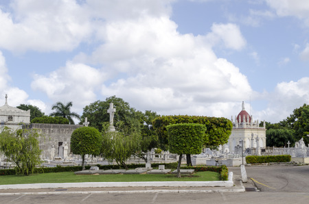 The Colon Cemetery in Vedado on 29 November 2015 in Havana, Cuba. Colon Cemetery is the 5th most important historical cemetery of the world.のeditorial素材