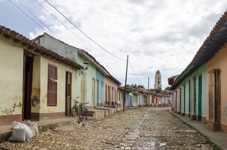 Colourful street in Trinidad, Cubaのeditorial素材