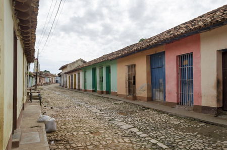Colourful street in Trinidad, Cubaのeditorial素材
