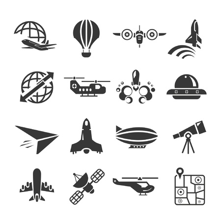 airplane iconsのイラスト素材