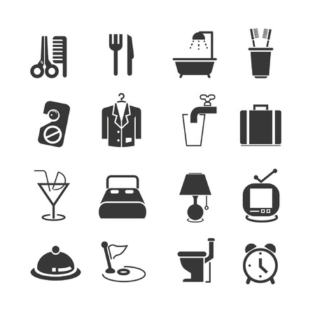 hotel icon setのイラスト素材