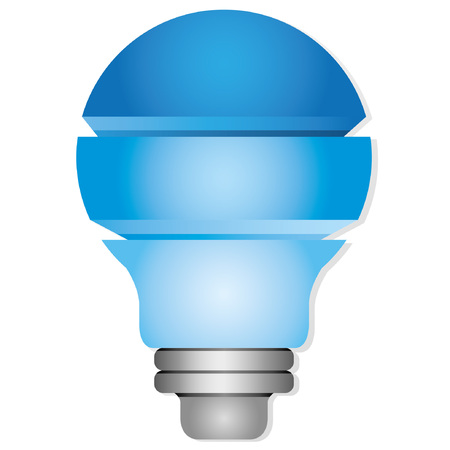 blue light bulb diagramのイラスト素材