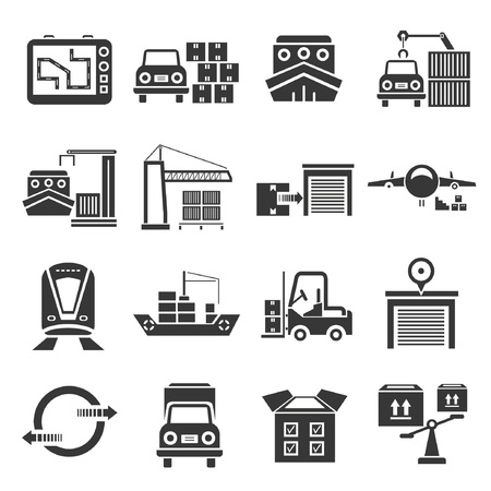shipping icon setのイラスト素材
