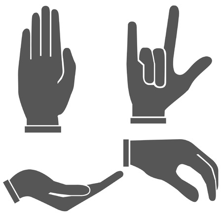 hand set, hand signのイラスト素材