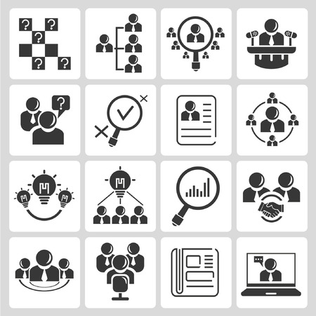 human resource, business management iconsのイラスト素材